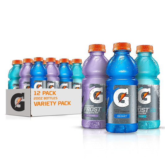 Original Thirst Quencher 3-Flavor Frost Variety Pack, 20 Fl Ounce - Pack of 12