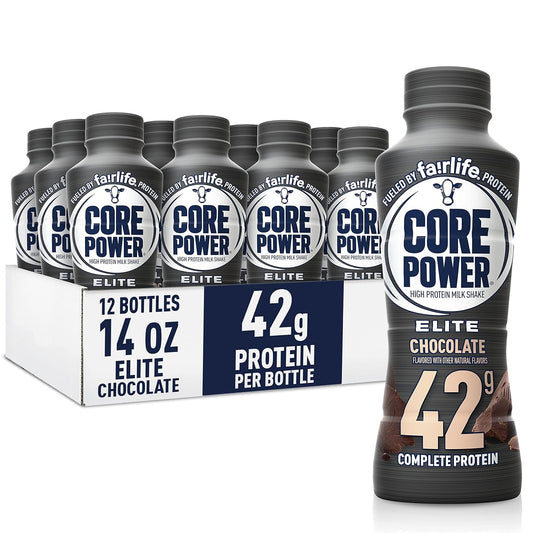 High Protein Shake, Chocolate, 42g Bottle, 14oz, 12 Pack