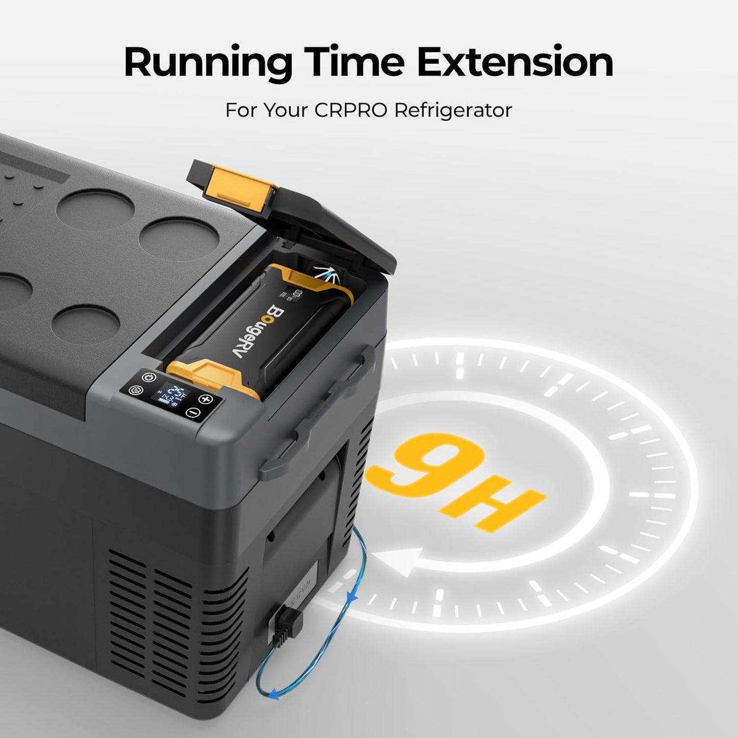 277Wh Portable Power Station, Backup Battery for Most Car Refrigerators, Portable Power Supply with Dynamic Display Panel