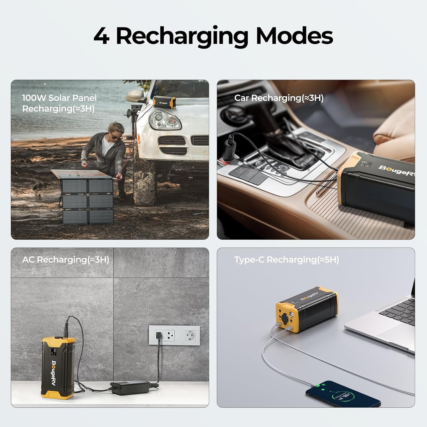 277Wh Portable Power Station, Backup Battery for Most Car Refrigerators, Portable Power Supply with Dynamic Display Panel