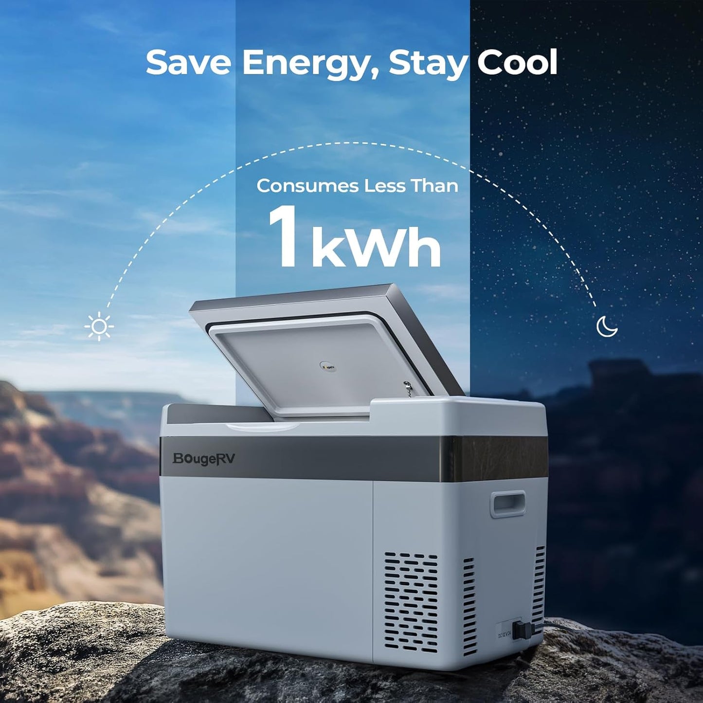 12 Volt Refrigerator 12V Car Fridge 30 Quart Portable Freezer Compressor Cooler 12/24V DC 110~240V AC for Truck Van RV SUV Boat Travel Camping Road Trips Tailgating -7℉~50℉