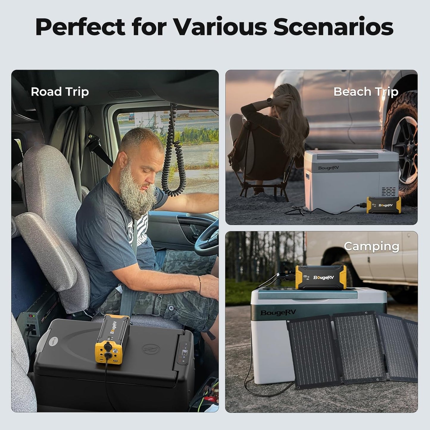 277Wh Portable Power Station, Backup Battery for Most Car Refrigerators, Portable Power Supply with Dynamic Display Panel